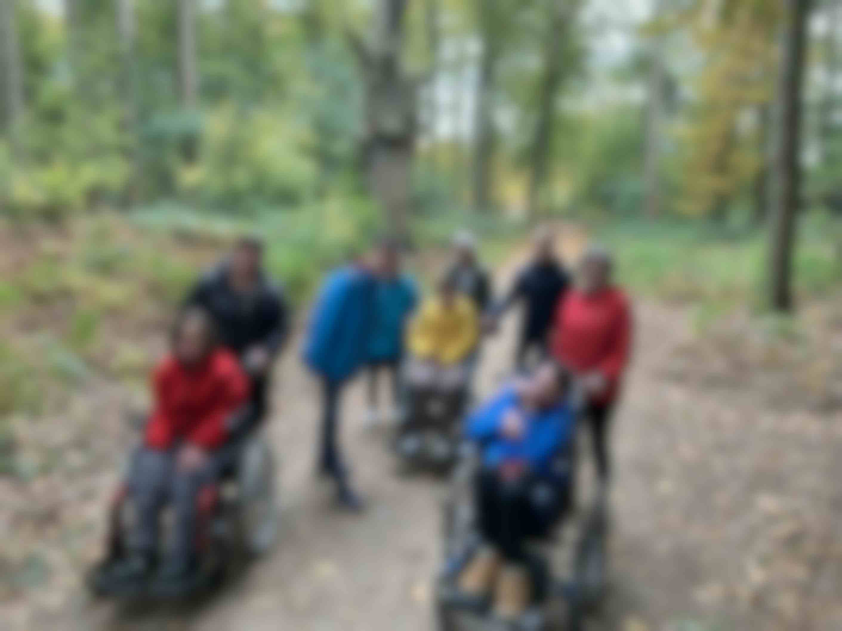 Outdoor activities with mentally disabled residents