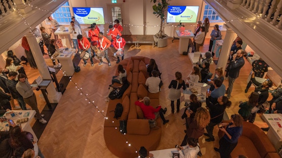 birds-eye view of Business Involved networking event 2022
