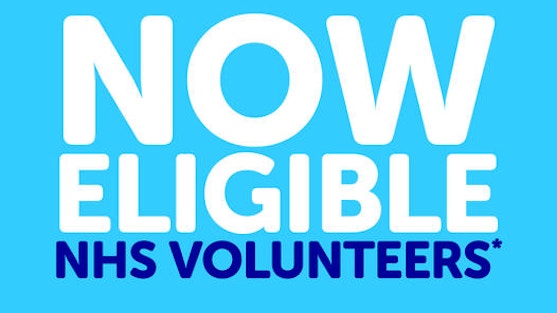Now eligible NHS Volunteers 