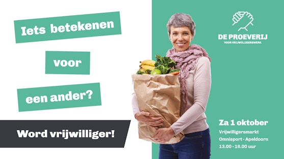 Op zaterdag 1 oktober 2022 organiseert de werkgroep Mensen maken Apeldoorn de Proeverij voor Vrijwilligerswerk. 