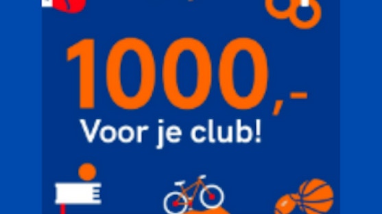 Om jouw sportclub te ondersteunen kan je eenmalig 1000 euro aanvragen! 