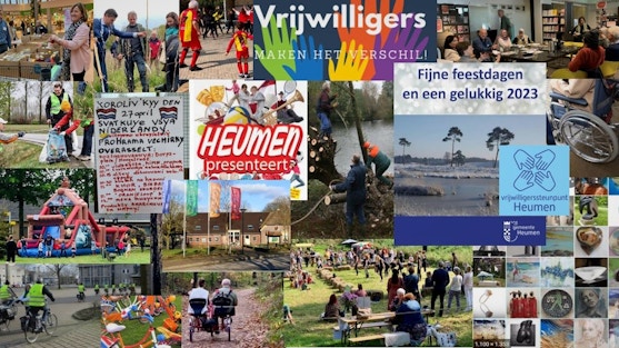 Collage nieuwjaarswens Vrijwilligerssteunpunt Heumen